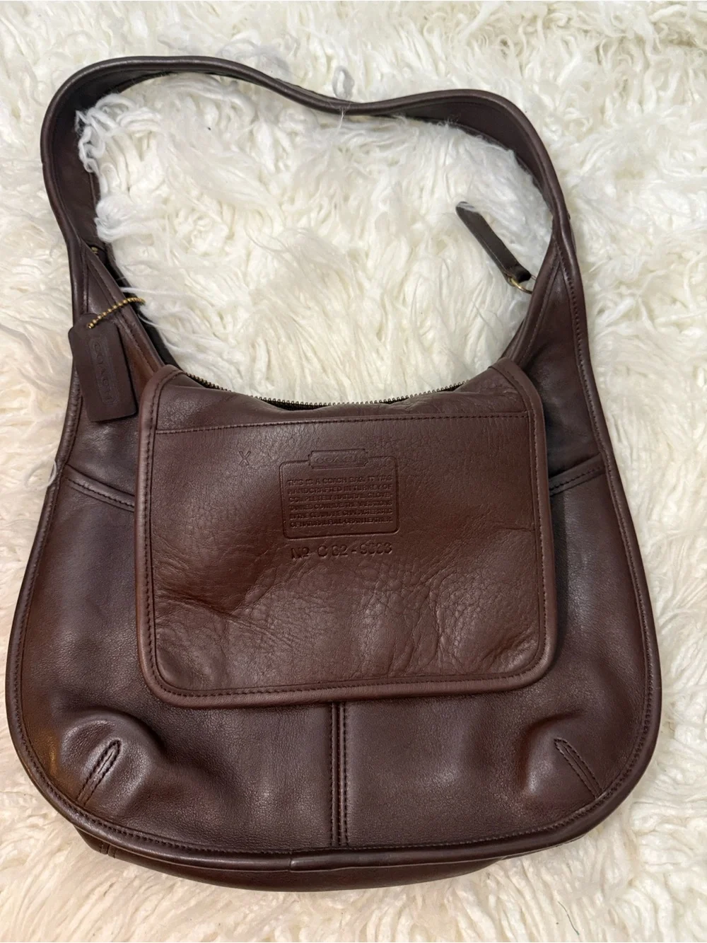 Coach Ergo 9033 Brown Leather Hobo Shoulder Bag